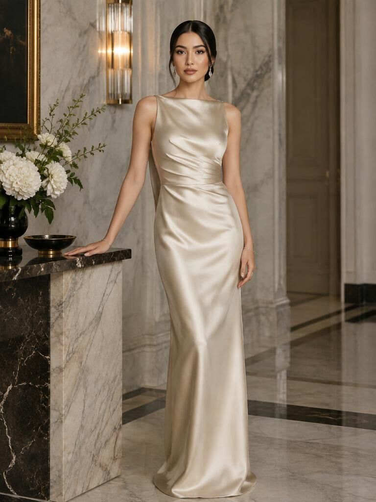 Nurai Halvorsen in an elegant evening dress