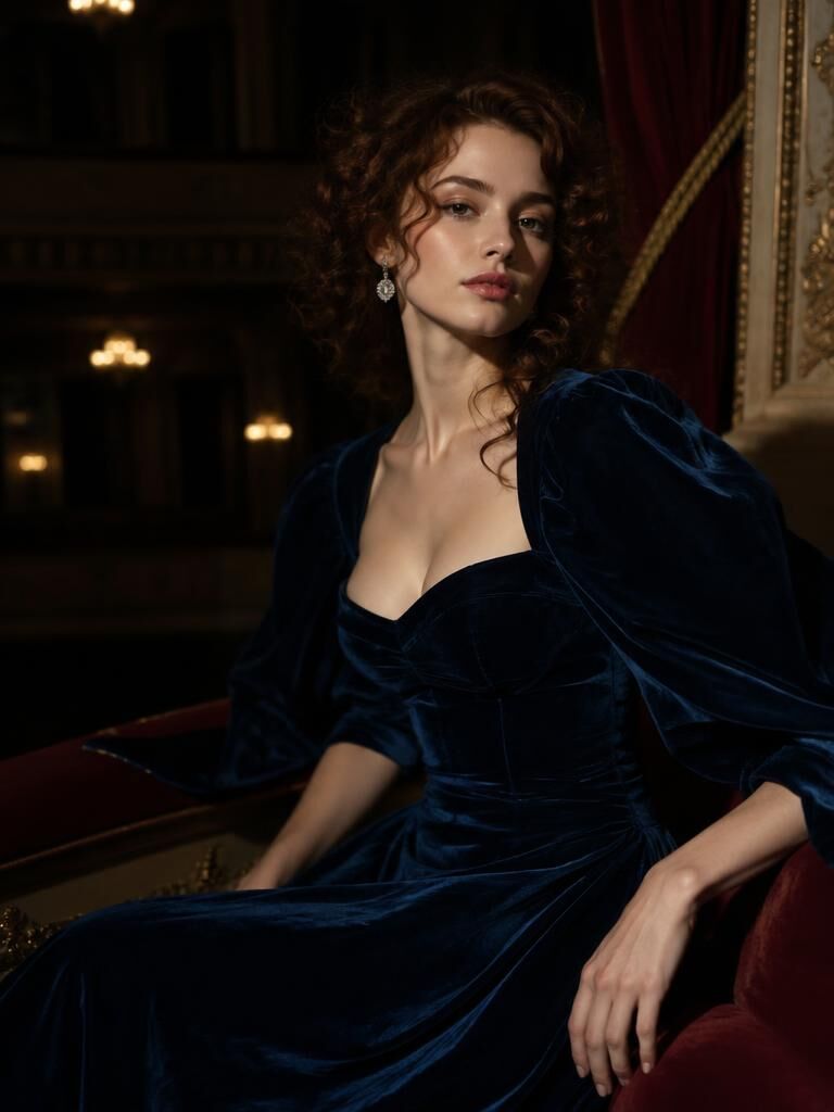 Thessaly Okoro wearing a luxury evening gown